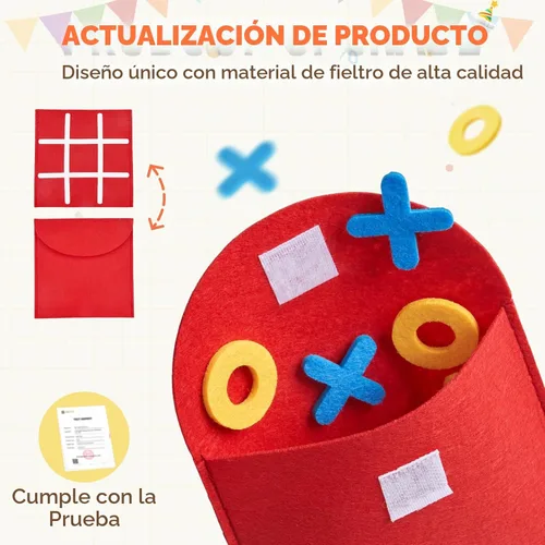 Vista 3 de JoyCat Tic Tac Toe Mini Juego de Mesa Juguete para Niños y Familia, Recuerdos de Fiesta de Cumpleaños, Bolsa de Golosinas, Divertida Actividad
