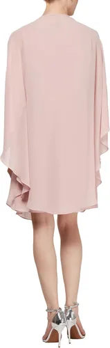 Vista 2 de S.L. Fashions Women's Two Piece Knee Length Capelet Jacket Dress Keyhole Neckline