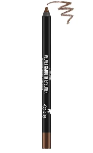 Vista 10 de Kokie Cosmetics Lápiz delineador de ojos impermeable de terciopelo suave, azul brillante, 0.042 onzas