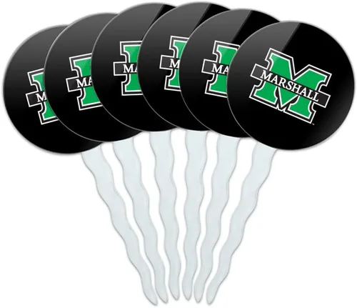 Vista 211 de Abilene Christian - Juego de 6 palillos para cupcakes con logotipo secundario