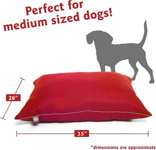 Vista 2 de Majestic Pet Cama para Mascotas de Súper Valor de 28 por 35 Pulgadas Mediana, Roja (Paquete de 3)