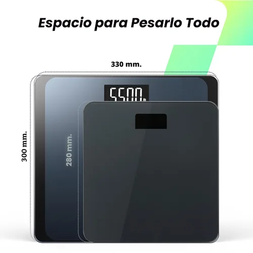 Vista 4 de Báscula digital de baño de 550 libras para peso corporal con plataforma ultra ancha y pantalla LCD grande, báscula precisa de alta precisión