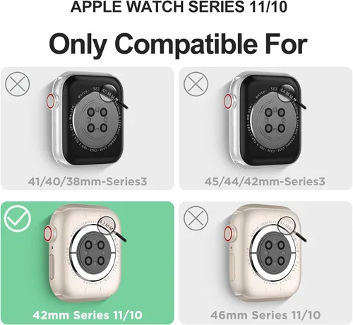 Vista 61 de DABAOZA - Correa transparente compatible con Apple Watch con estuche protector, correa deportiva de TPU con brillo para mujeres y hombres