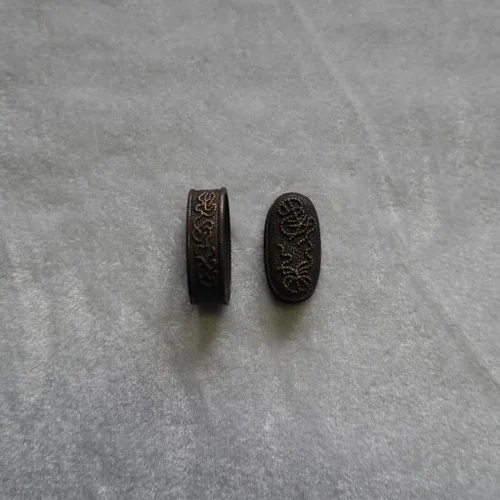 Vista 45 de Espada samurái japonesa KOSHIRAE – Aleación de Fuchi Kashira 01-44