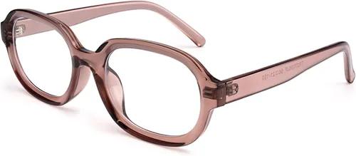 Vista 9 de Dollger Lentes ovalados de luz azul para mujeres y hombres, de gran tamaño, lindos retro de los años 90, grandes y elegantes con bloqueo de luz