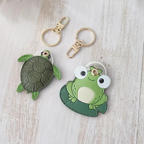 Vista 20 de CATCH ON Paquete de 2 fundas de cuero para Airtag para llavero, bonitos accesorios Kawaii adecuados para Airtag