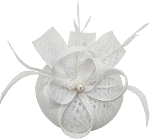 Vista 4 de Coolwife Womens Fascinator Hat Sinamay Pillbox Flower Feather Tea Party Derby Wedding Headwear