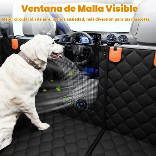Vista 6 de PETICON - Extensor de asiento trasero convertible para perros, funda de asiento duro para perros