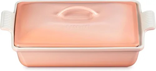 Vista 15 de Le Creuset - Cacerola rectangular cubierta de gres Heritage, 4 cuartos de galón (12" x 9"), alcachofa Artichaut