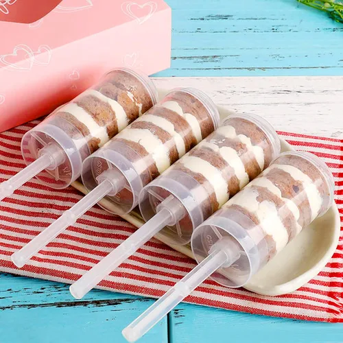 Vista 7 de Paquete de 24 recipientes para tartas con tapas, multiusos, recipientes de plástico reutilizables para tartas, para cupcakes, confeti, helados
