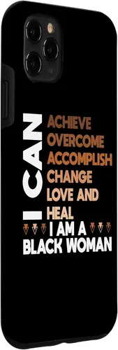 Vista 3 de iPhone 11 Pro Max poderoso negro mujer afirmación afroamericana orgullo caso
