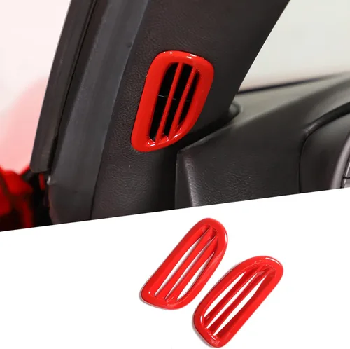 Vista 8 de Marco de salida de aire acondicionado de coche A-Pillar compatible con Chevrolet Corvette C6 2005-2013, salida de aire de coche ABS, accesorios