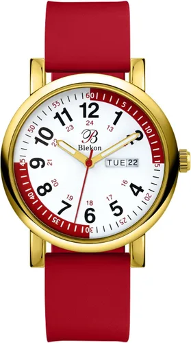 Vista 24 de Blekon Pulsometer Nurse Watch with Secondhand – Scrub Matching Band Colors for Medical Professionals – Super Easy to Read Dial w/Day and Date