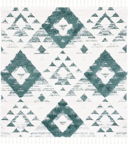Vista 80 de SAFAVIEH Alfombra marroquí con borlas, 2 x 3 pies, marfil y marrón, no desprende pelusa y fácil de limpiar, textura alta y baja, ideal