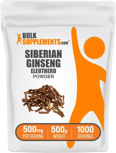 Vista 7 de BulkSupplements Eleuthero Powder - Polvo de ginseng siberiano, Eleutherococcus senticosus, suplemento de hierbas de ginseng - Sin gluten, 500