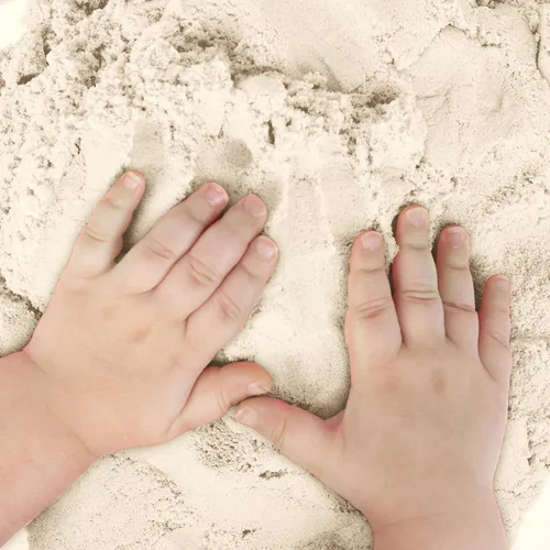 Vista 7 de Sensory Sand Recambio a granel de arena blanca de 10 libras de blanco
