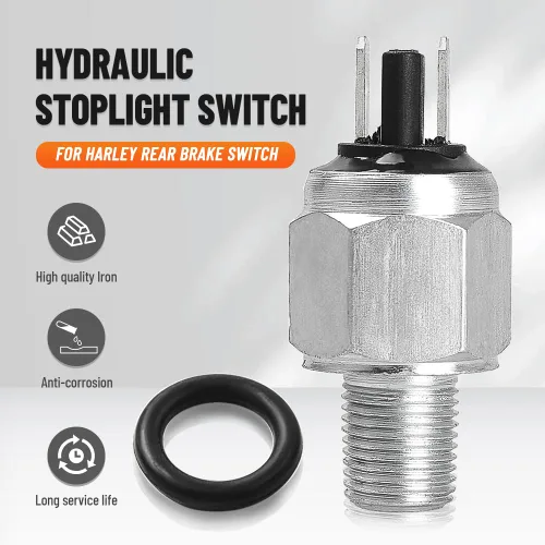 Vista 2 de Interruptor de freno de motocicleta para Harley Davidson para Touring Dyna para Softail para Sportster V-Rod, interruptor de luz de freno trasero
