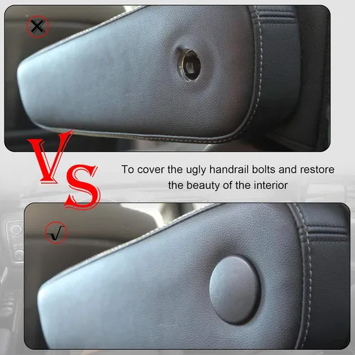 Vista 5 de gunhunt 2 fundas para reposabrazos de automóvil, PP impermeable T96, accesorios de repuesto para mango de reposabrazos, perno compatible con Chevy