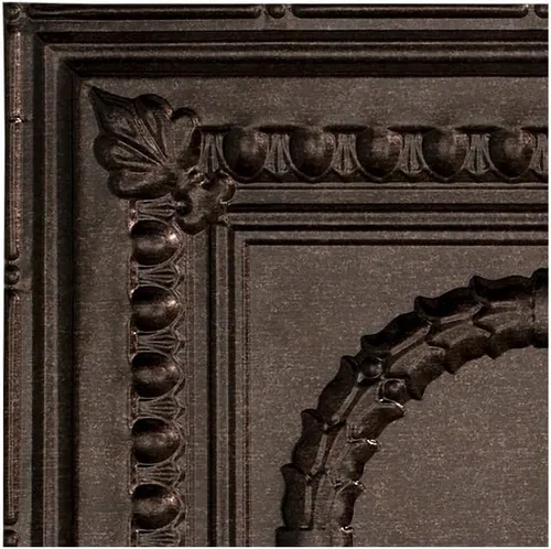 Vista 31 de FASÄDE Rosette - Panel de techo decorativo de vinilo adhesivo de 2 x 4 pies en bronce antiguo (paquete de 5)