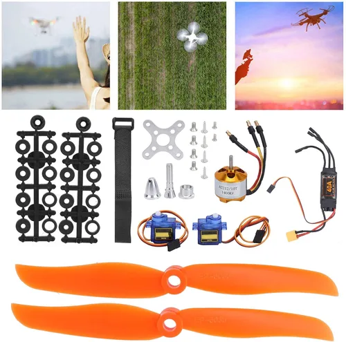 Vista 3 de Juego de motor de aeronave, 40A XT60T ESC 2212 KV1400 Servos y piezas para vehículos controlados por aplicación y control remoto de aviones RC Drone