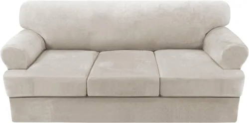 Vista 18 de H.VERSAILTEX Funda para sofá de 2 piezas, fundas para sillón con cojines en forma de T, funda para sofá de terciopelo grueso, protector de muebles