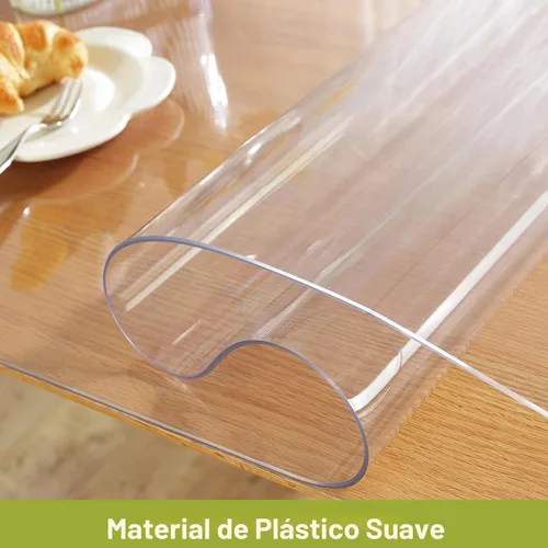 Vista 3 de Protector de mesa transparente de 14 x 24 pulgadas, 1.5mm de grosor, cubierta de mesa de plástico, protector de mesa transparente de PVC