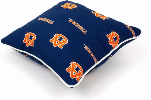 Vista 3 de College Covers Almohada decorativa para exteriores, 16 x 16 pulgadas, tigres caoba