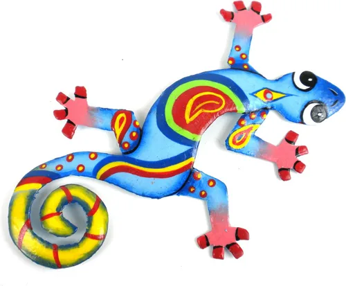Vista 9 de Placa, modelo Gecko, de metal reciclado para la pared, Metal, 8 pulgadas Florida