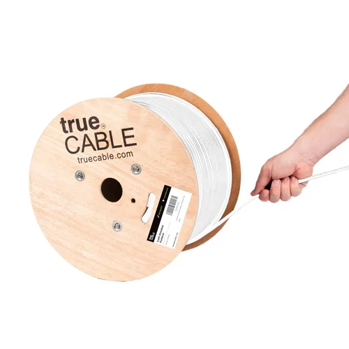 Vista 9 de TRUE CABLE Cable Ethernet Cat6 a granel para exteriores, blindado F/UTP, 500 pies, negro, resistente a los rayos UV, chaqueta OSP, cobre sólido