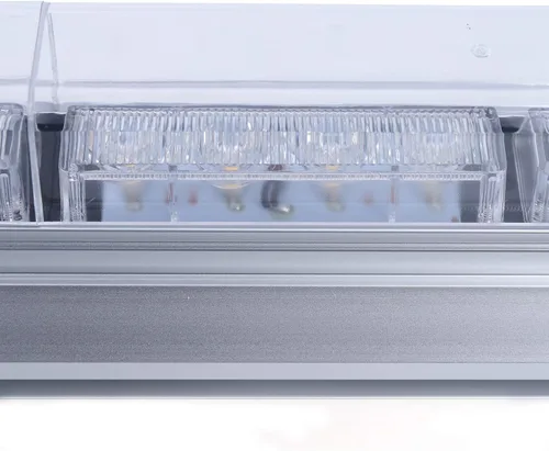 Vista 7 de Luz Estroboscópica de Emergencia de 51" con 96 LED Barra Asesor de Tráfico Respuesta Ámbar-Blanco 12V (Estilo 1)