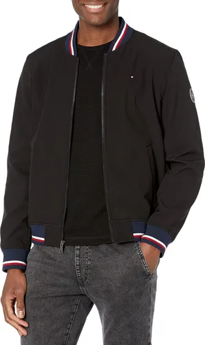 Vista 11 de Tommy Hilfiger Chaqueta bomber ligera Varsity de punto acanalado para hombre Verde militar