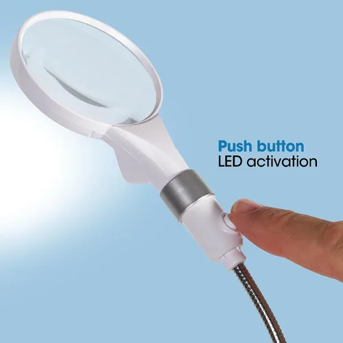 Vista 6 de OttLite 15900C - Lámpara LED con clip y lupa independiente, color blanco