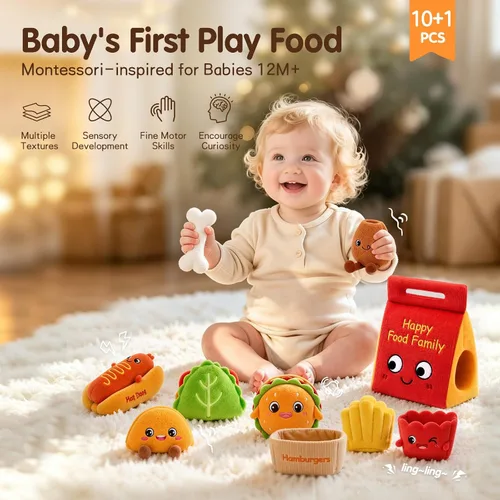 Vista 3 de SAIMAND Juguetes sensoriales para bebés, juguetes Montessori para niños