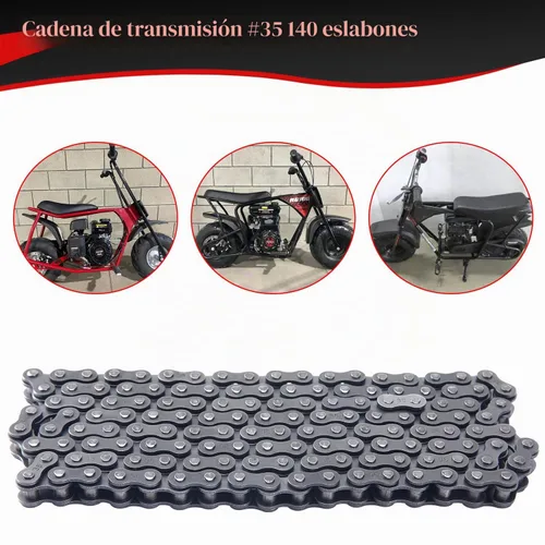 Vista 3 de KAMIER #35 140 Eslabones Cadena de Rodillos de Transmisión para Coleman CT100U CC100X RB100 Baja Doodle Bug DB30 Mega Monster Moto MM-B80 MM-B105