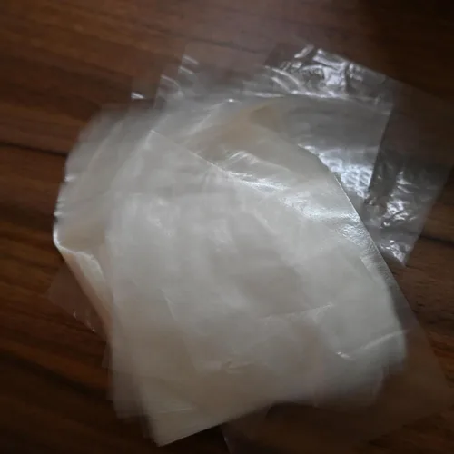 Vista 4 de 500 hojas de papel de arroz glutinoso comestible transparente recubierto de caramelo papel de envoltura de turrón chocolate azúcar