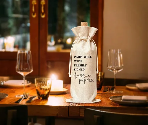 Vista 5 de Regalos de divorcio para mujeres, decoraciones de fiesta de divorcio para mujeres, bolsas de vino, regalos para mujeres recién divorciadas, hombres