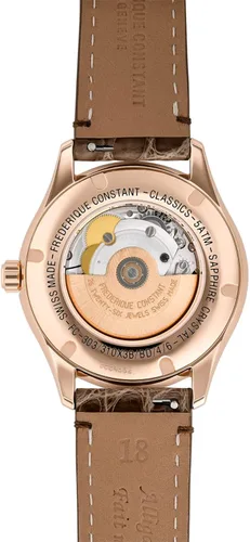 Vista 3 de Frederique Constant Reloj automático para mujer de acero inoxidable con correa de cocodrilo 20 modelo FC-310LGDHB3B4 gris pardo y gris Gris pardo
