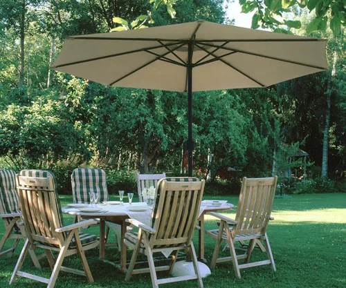 Vista 6 de ontheway 11FT Patio Umbrella Enhanced Replacement Canopy Market Table 8 Ribs Umbrella Canopy