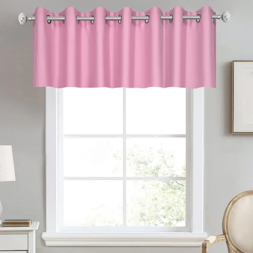 Vista 16 de DECOVSUN Cenefa de cortina opaca amarilla brillante para ventanas de cocina, cenefa opaca con ojales para dormitorio, cenefa corta y recta para sala