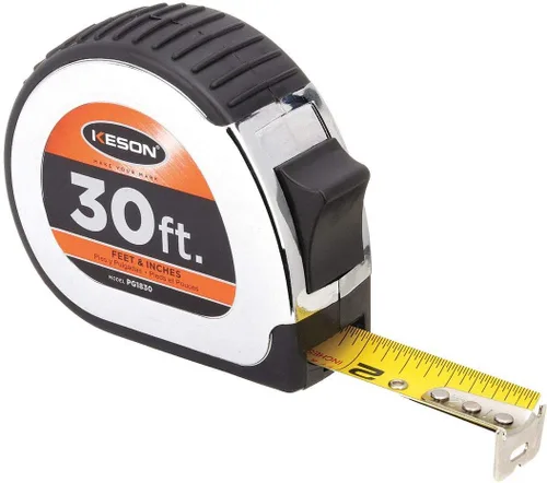 Vista 4 de Keson Cinta métrica, 5/8 pulgadas x 12 pies, cromo/negro (PG1812)