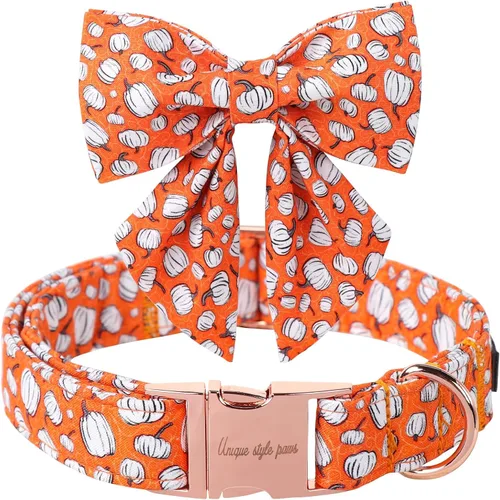 Vista 87 de Unique style paws - Collar para perros con corbatín, collar ajustable para perros y gatos, pequeño, mediano y grande