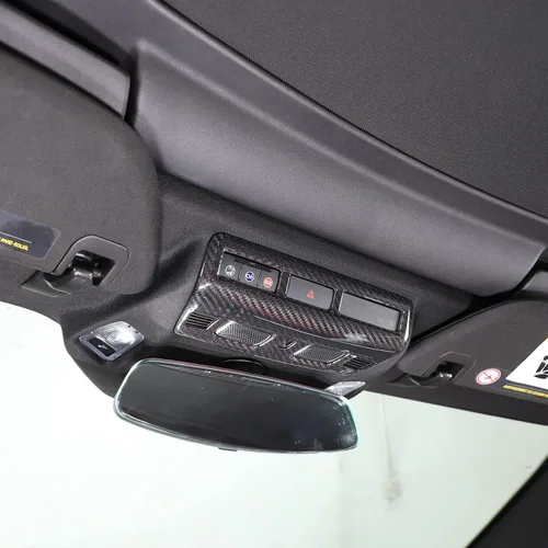 Vista 3 de TOYCIDFG Marco de luz de lectura de fibra de carbono para Chevrolet C8 Corvette Accesorios 2020-2024 (negro)