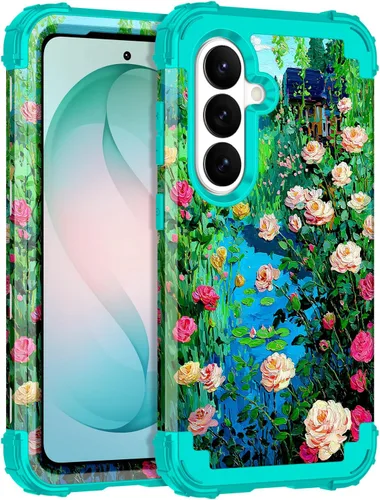 Vista 61 de Rancase para Galaxy S25, Funda de tres capas, protección resistente a los golpes, paraguas de plástico duro + funda protectora de goma de silicona