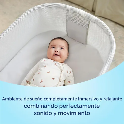 Vista 5 de Graco® SmartSense - Cuna calmante para bebé, cuna inteligente para recién nacido, detecta y responde automáticamente a los lloros del bebé