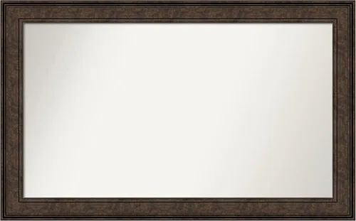 Vista 560 de Amanti Art Espejo de pared personalizado no biselado (25 x 25 pulgadas), marco de bronce acentuado, varios tamaños personalizados, espejo de baño