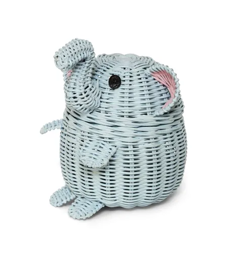 Vista 3 de G6 COLLECTION Cesta de almacenamiento de ratán con tapa, contenedor decorativo para decoración del hogar, organizador de estantes tejido a mano