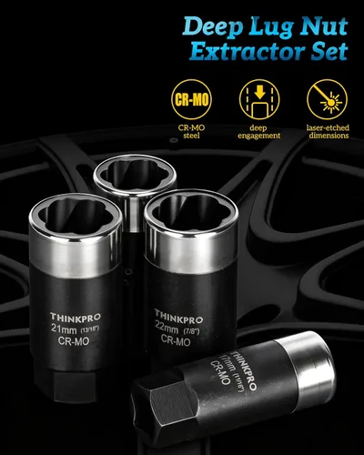 Vista 4 de Herramienta de extracción de tuerca de bloqueo de lengüeta - Juego de extractor de tuerca de lengüeta profunda de 6 piezas, removedor de tuerca