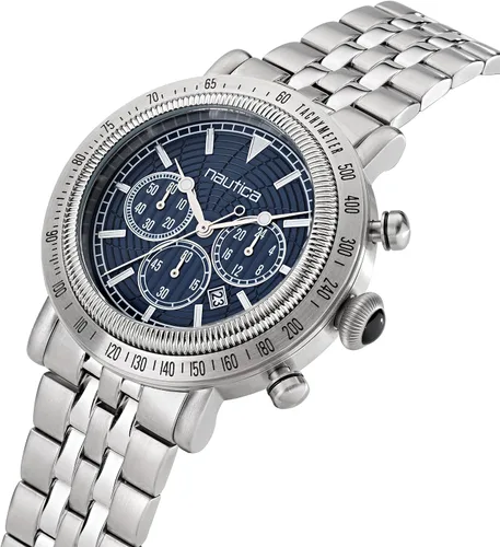 Vista 2 de Nautica Reloj de pulsera de acero inoxidable Spettacolare Reissue para hombre (Modelo NAPSPF203), plateado, Moderno