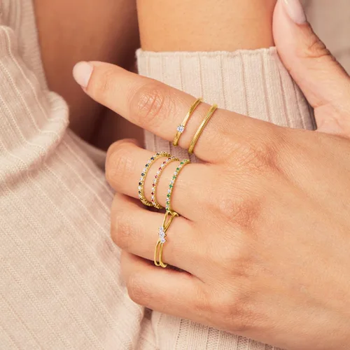 Vista 5 de RS Pure by Ross-Simons Gemstone and .13 ct. t.w. Diamond Eternity Band Ring in 14kt Yellow Gold