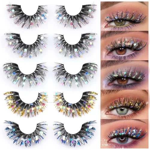 Vista 12 de Wispy Half Lashes Strips Cat Eye False Eyelashes Natural Corner Lashes